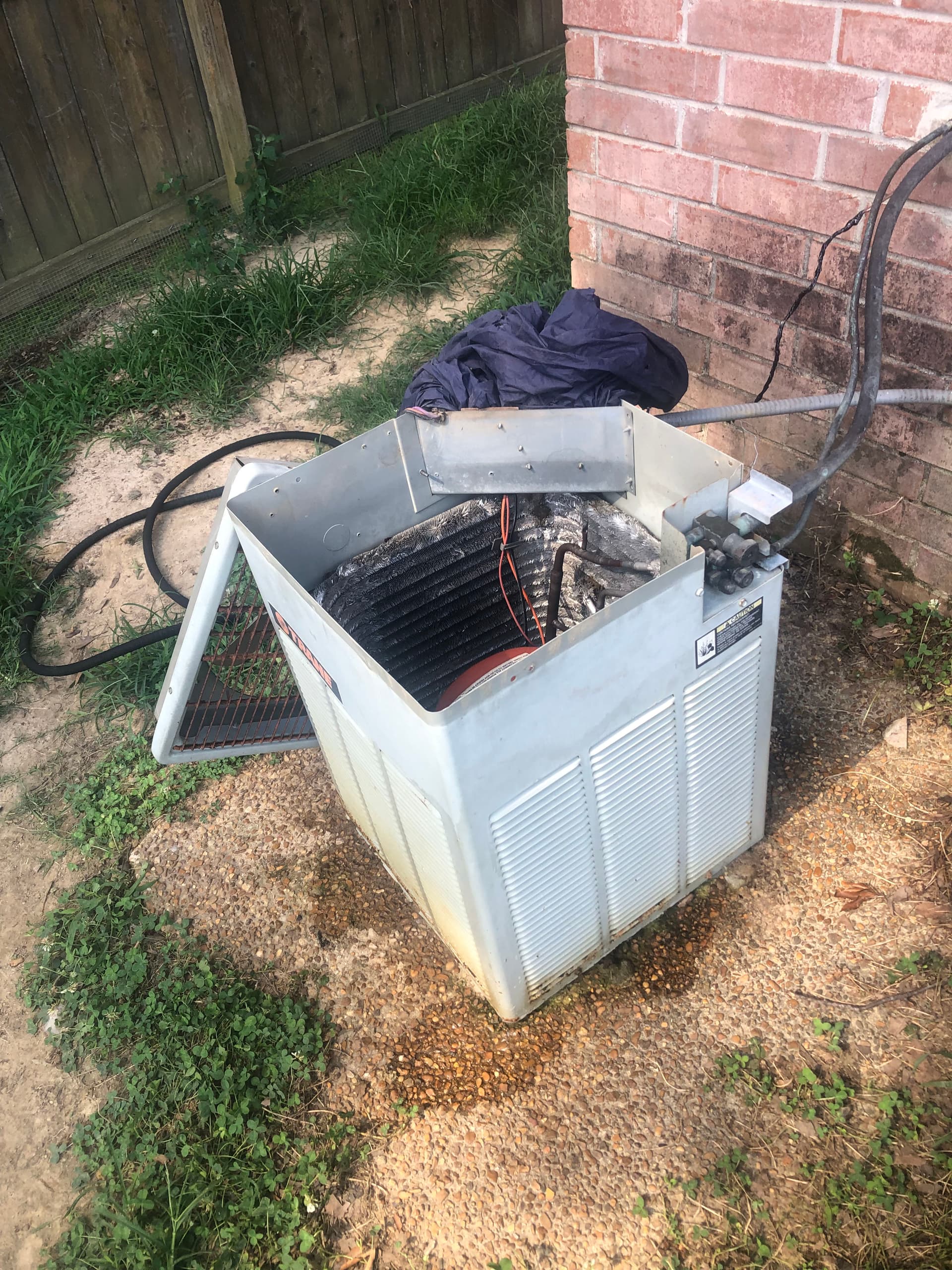 Gallery photos for Condenser Coil Cleaning and Capacitor Replacement on a Trane Unit: Image #3