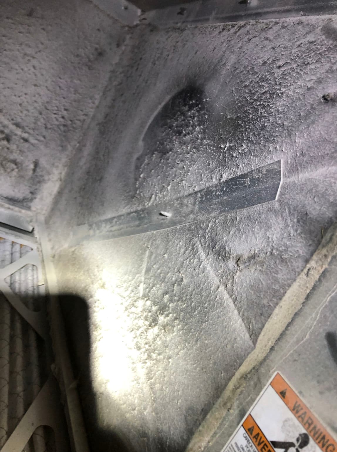 Gallery photos for Heavy Buildup Inside a Return Plenum - Before and After: Image #1