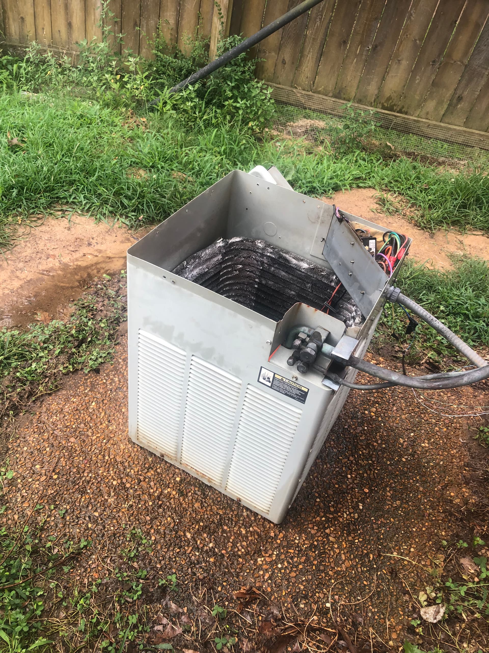 Gallery photos for Condenser Coil Cleaning and Capacitor Replacement on a Trane Unit: Image #2